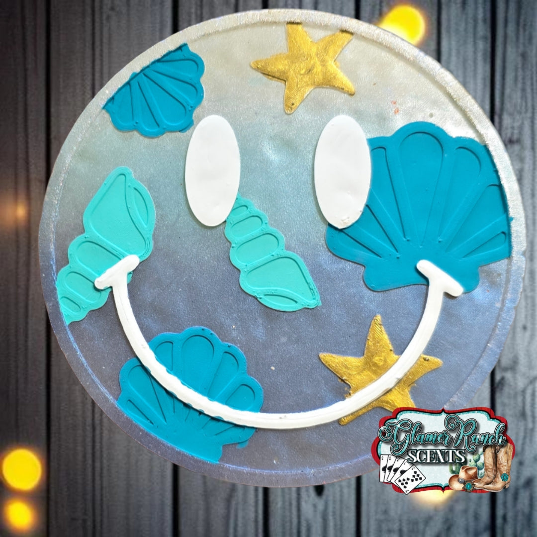 RTS- Beach Smiley- Coconut Leather