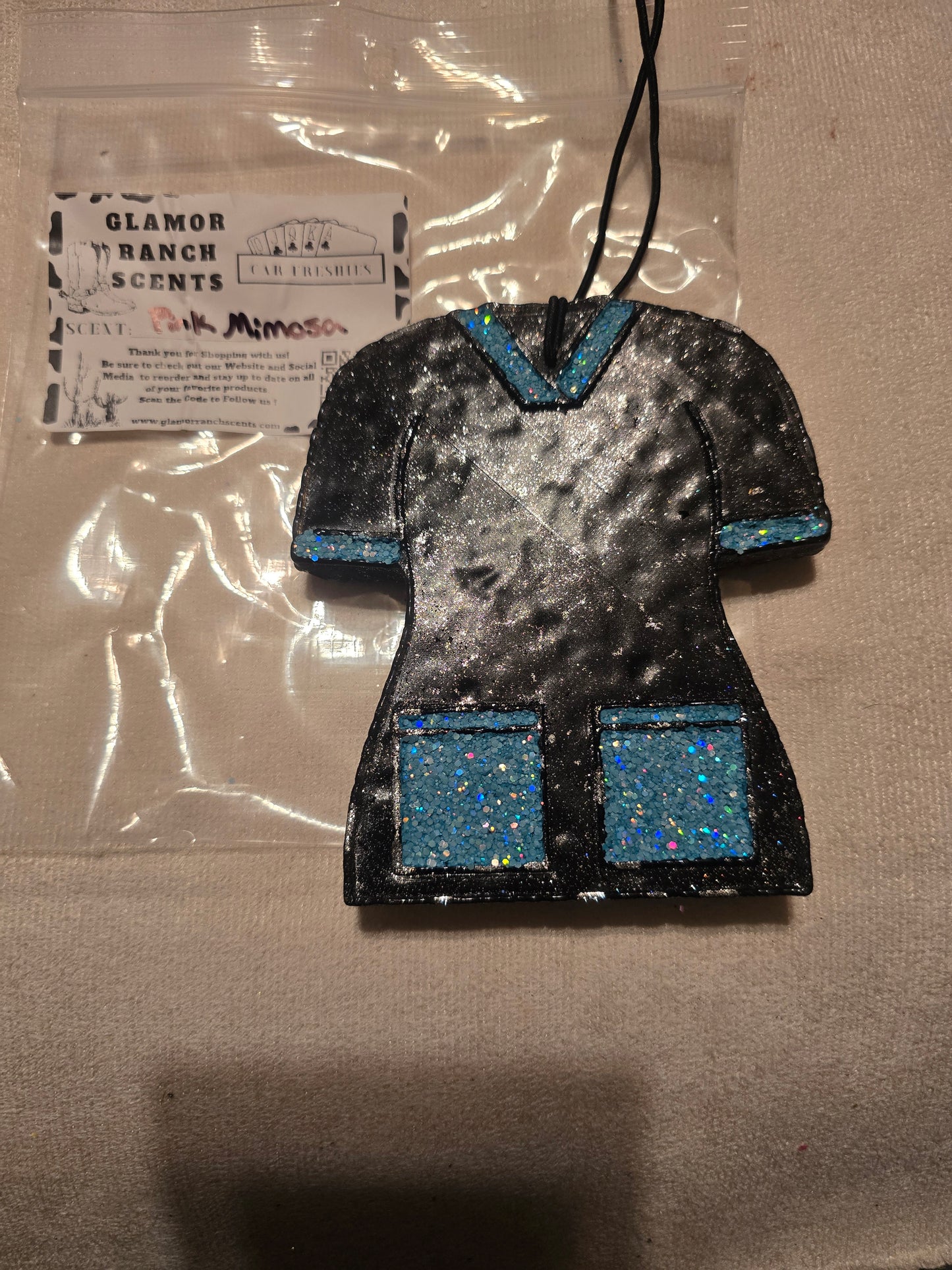 RTS- Scrub Top- Pink Mimosa