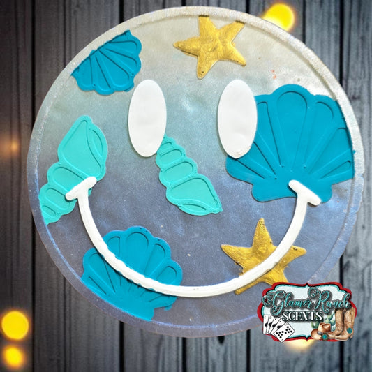 RTS- Beach Smiley- Coconut Leather