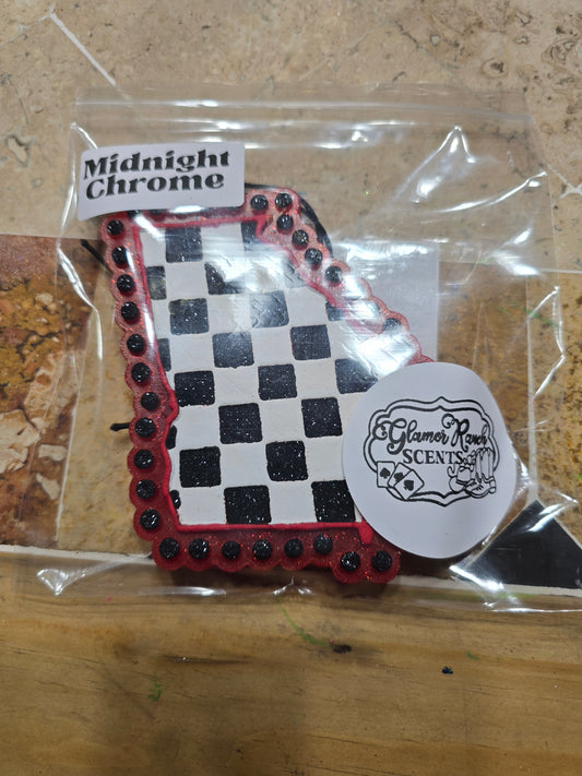 RTS- Checkered Georgia- Midnight Chrome (Black Ice)