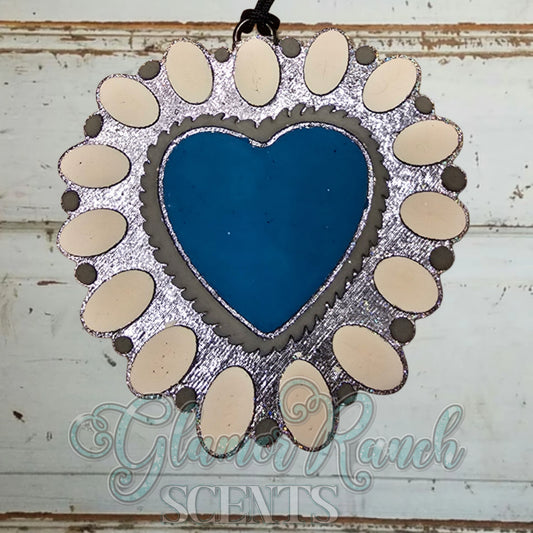 RTS- Heart Concho- Blueberry Cheesecake