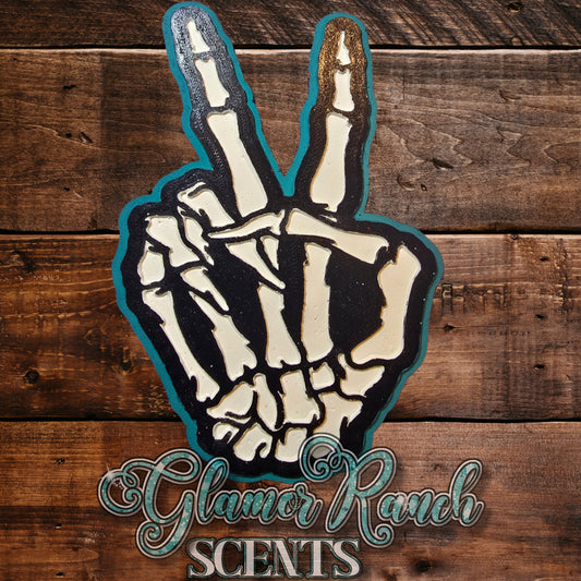 RTS- Peace Skelly Hand- Leather