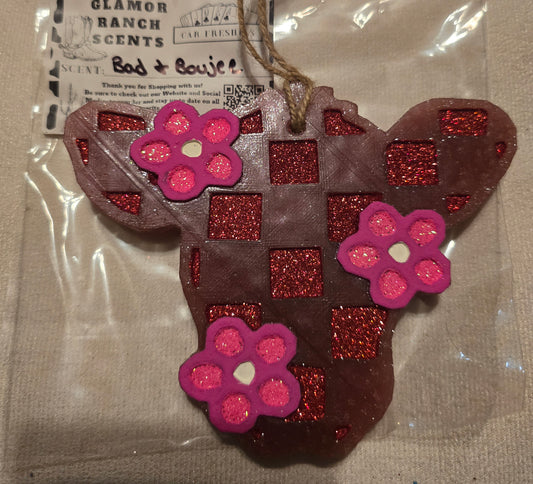 RTS- Floral Cow Head- Bad and Boujee