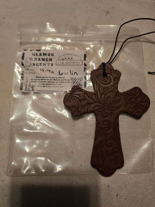 RTS- Leather Cross- Hello Darlin
