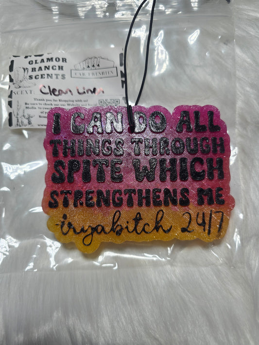 RTS- I Can Do All Things Through Spite- Clean Linen