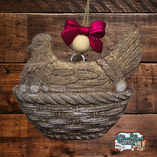 3D Hen on Nest Freshie