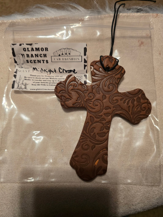 RTS- Leather Cross- Midnight Chrome