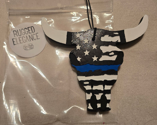 RTS- Back the Blue Bull- Rugged Elegance